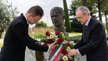 Inaugurada la estatua de Ferenc Puskas en Valdebebas