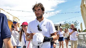 Nadal, ayer en el Mallorca Open. 