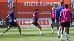 Sesi&oacute;n del Atletico preparando lo que le queda, las &uacute;ltimas diez jornadas. 