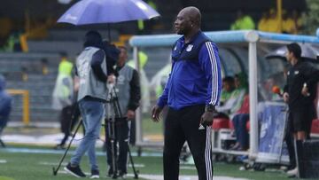 Freddy Rincón durante el partido entre Millonarios y Huila por Liga Águila.