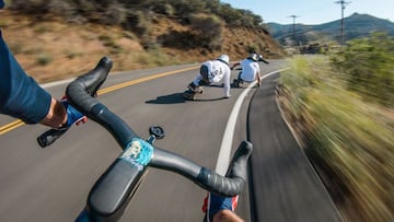 longboard ciclista descenso carrera video