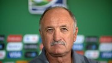 Luiz Felipe Scolari, durante la rueda de prensa previa a la semifinal con Uruguay.