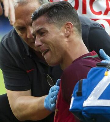 Cristiano Ronaldo se retiró de la final por lesión