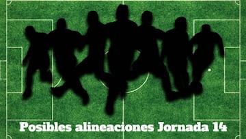 Posible alineación jornada 14 de LaLiga Santander