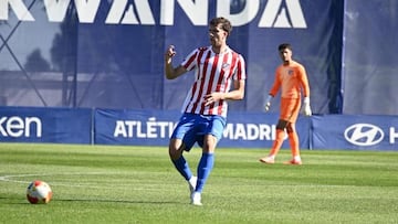 Aimar García, en un partido con el Atlético C.