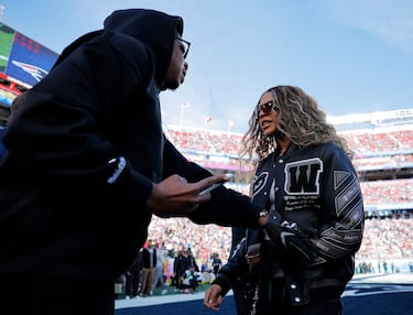 Blue Ivy, hija de Beyonce y Jay Z, acompaña a su padre para el Super Bowl LX entre Seahawks y Patriots.