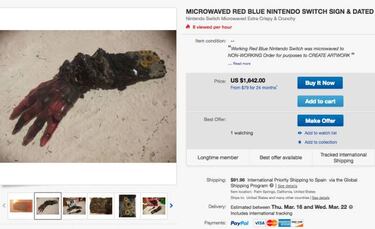 ¿Por qué esta Nintendo Switch quemada vale 1500 euros en eBay?