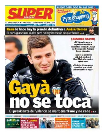 Portadas de la prensa deportiva