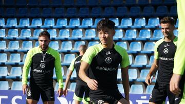 El Andorra, en un entrenamiento.