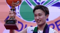 Japan&#039;s Kento Momota at the India Open 2016. 