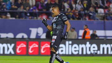 Alfonso Blanco of Leon during the 7th round match between Atletico de San Luis and Leon as part of the Liga BBVA MX, Torneo Clausura 2025 at Alfonso Lastras Stadium, on February 16, 2025 in San Luis Potosi, Mexico.