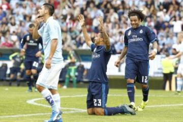 Danilo celebra el segundo gol del partido.
