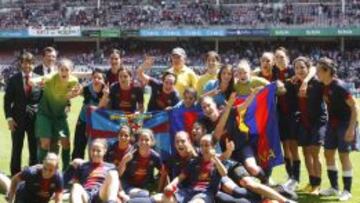 El Bar&ccedil;a se proclam&oacute; campe&oacute;n de Liga en San Mam&eacute;s y luego gan&oacute; la Copa.