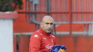 Abelardo, durante un entrenamiento.