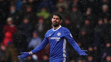 Diego Costa, durante un partido con el Chelsea.