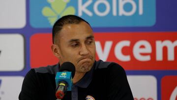 Keylor Navas durante la rueda de prensa con la selecci&oacute;n de Costa Rica.