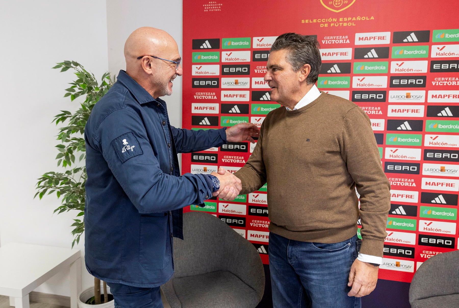 Luis de la Fuente con Joaquín Maroto.