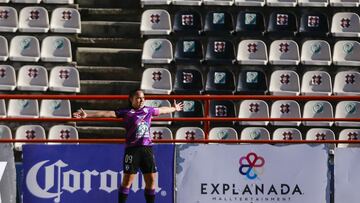   Charlyn Corral celebrates her goal 1-0 of 
 Pachuca during the game Pachuca vs Monterrey, corresponding to first leg match of Semifinals of the Torneo Clausura Grita Mexico C22 of Liga BBVA MX Femenil, at Hidalgo Stadium, on May 13, 2022.
<br><br>
 Charlyn Corral celebra su gol 1-0 de Pachuca durante el partido Pachuca vs Monterrey, correspondiente al partido de Ida de Semifinales del Torneo Clausura Grita Mexico C22 de la Liga BBVA MX Femenil, en el Estadio Hidalgo, el 13 de Mayo de 2022.