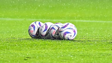 Official Ball Voit Tempest during the game Tigres UANL vs America, corresponding to Round 17 of the Torneo Apertura 2023 of the Liga BBVA MX, at Universitario Stadium, on November 11, 2023.
<br><br>
Balon Oficial Voit Tempets durante el partido Tigres UANL vs America, correspondiente a la Jornada 17 del Torneo Apertura 2023 de la Liga BBVA MX, en el Estadio Universitario, el 11 de Noviembre de 2023