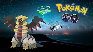 Giratina Forma Modificada es la que vemos en el Mundo Pokémon; su Forma Origen levita y es la presente en Mundo Distorsión.