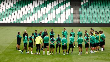 El Betis, en un entrenamiento.