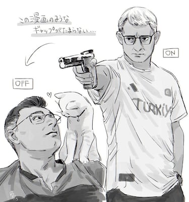 El arte inspirado en Yusuf Dikec, el John Wick turco