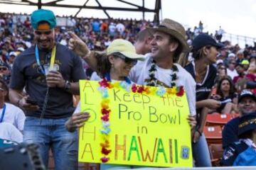 Los rumores de que la Pro Bowl se pueda jugar lejos de Hawaii, hizo que m¨¢s de un aficionado de la isla reivindicara su negativa.