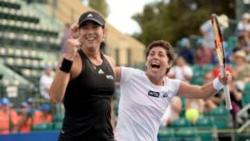 Garbiñe Muguruza y Carla Suárez se han impuesto en el torneo de Stanford.