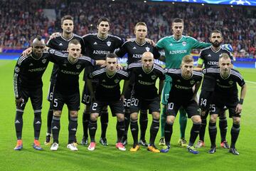 El once inicial del Qarabag. 