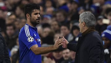 Diego Costa con Mourinho.