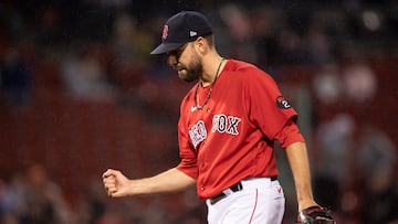 BOSTON, MA - OCTOBER 5: Matt Barnes #32 of the Boston Red Sox reacts after the final out of the ninth inning of a game against the Tampa Bays Rays on October 5, 2022 at Fenway Park in Boston, Massachusetts. (Photo by Maddie Malhotra/Boston Red Sox/Getty Images)