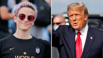 La enemistad entre la futbolista Megan Rapinoe y el expresidente Donald Trump comenzó en 2019. Aquí la cronología de su rivalidad.