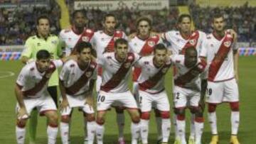 El once del Rayo ante el Levante.