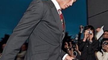 <b>ACLAMADO. </b>Cristiano Ronaldo fue la estrella en la llegada, ayer, del Manchester United a Moscú.