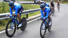 Alejandro Valverde y Nairo Quintana en La Vuelta a Espa&ntilde;a 2018.