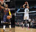 Kyrie Irving y Anthony Davis, jugadores de la semana