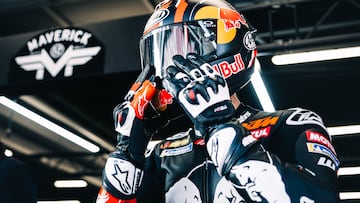 Maverick Viñales durante su estreno con KTM en MotoGP.