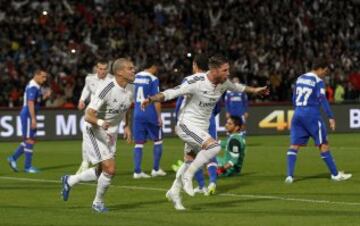 16/12/2016. Semifinal del Mundialito en Marruecos. Real Madrid-Cruz Azul. 1-0. Sergio Ramos marco el primer gol. El conjunto madridista ganó 4-0.