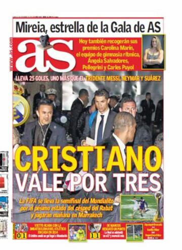 Las portadas de AS de diciembre