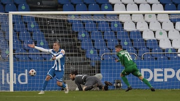 Partido Deportivo de La Coru&ntilde;a -  Compostela. gol compostela