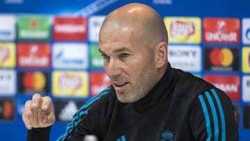 Zidane en rueda de prensa. 