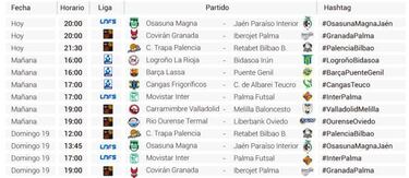 Dos partidos de LEB Oro y uno de LNFS en el programa del viernes en LaLigaSports Tv