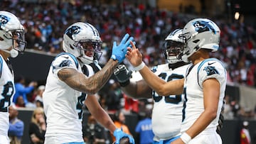 Bryce Young registered 448 yards passing and three touchdowns as the Panthers defeated the Falcons in overtime in Atlanta.