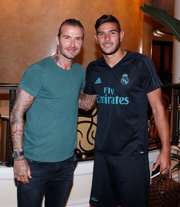 Beckham visitó al Real Madrid