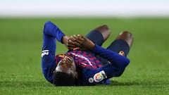 Barcelona forward Dembélé set for tests on sprained ankle