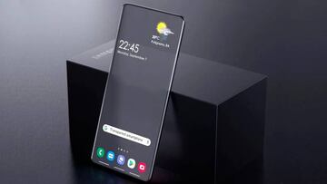 Render de Samsung con pantalla transparente