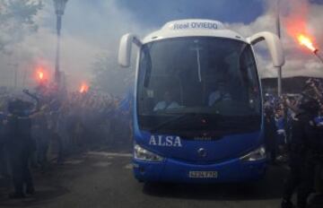 Los ultras del Oviedo causaron incidentes con los aficionados del Cádiz antes del encuentro