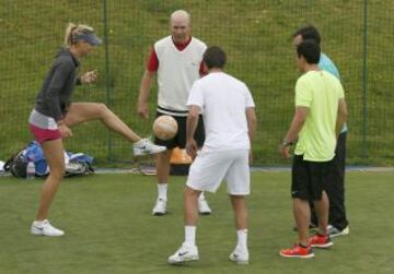 Imágenes del entrenamiento de Sharapova en Wimbledon