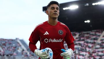 Óscar Ustari durante el partido de Inter Miami vs Montréal en el Chase Stadium.