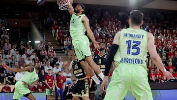 MONACO (Monaco), 25/04/2025.- Jabari Parker of Barcelona in action during the Euroleague playoff game 2 basketball match between AS Monaco and FC Barcelona, in Monaco, 25 April 2025. (Baloncesto, Euroliga) EFE/EPA/SEBASTIEN NOGIER